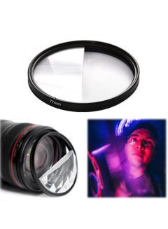 Buy 77mm Camera Lens Filter, Crystal Clear 77mm Glass Prism Camera Lens Filter - Capture Stunning Images with Variable Subjects - Essential SLR Photography Accessory (Half Blurring Effect) in Saudi Arabia