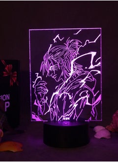 اشتري Anime 3D LED Lamp Manga 3D Night Light Anime Figures W/Anime EID Gifts Anime Birthday Gifts RGB 16 Colors W/Remote Control Eren Yeager في الامارات