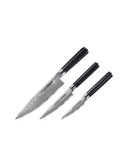 اشتري Samura Damascus Set of Kitchen Knives: Paring, Utility and Chef Knife set. في الامارات