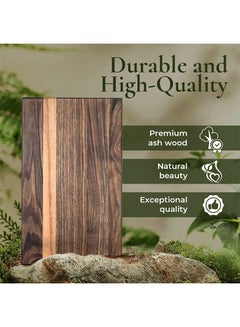 Buy Premium Wood Board - Durable, Extrathick, Natural Antibacterial Properties - Ideal Gift for Food Enthusiasts - Ideal for Cutting Chopping and Serving in UAE