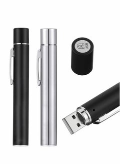 اشتري Pen Torch Reusable, 2 PCS Diagnostic Medical Penlight USB Rechargeable LED Pen Ligh for Nurses Students Doctors, Mini Flashlight with 2 LED Sources, Magnetic Cap, Pocket Clip في السعودية