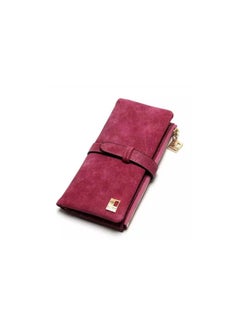 Buy Women's wallet with large capacity, with one zipper, elegant design, excellent quality - imported in Egypt