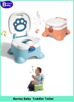 Buy 3-In-1 Potty Chair, Toilet Trainer And Step Stool For Boys And Girls in Saudi Arabia