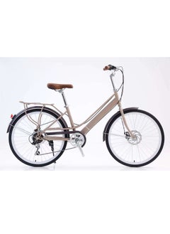 اشتري Lady bike Cycle Women's City Bike with Rear Rack Shimano Gear 7 speed 24 Inch Cycle في الامارات