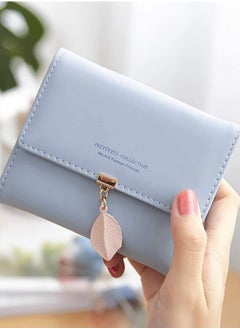 اشتري Credit Card Holders, Wallet Womens Ladies Leather Vintage Credit Card Wallet Zipper Coin Purse for Girl Lady, Blue في السعودية