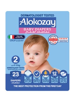 Buy Premium Baby Diapers - Size 2 (4-6 Kg) Infant Baby Diapers- 23 Diapers Count in UAE
