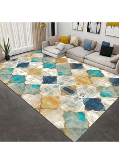 اشتري Artistic Abstract Area Rug.Latticelake Blue5X7 Feetsuitable For Bedroomliving Roomapartmentmachine Washable Nonslip Soft Modern Interior Rugsmudgeproofnonshedding. في الامارات