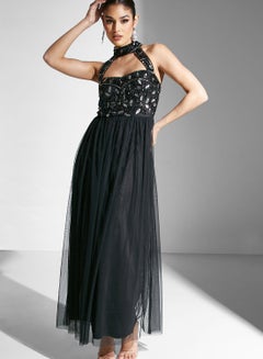 Buy Halter Neck Embellished Dress in UAE