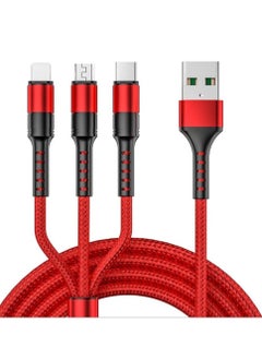 اشتري 3 in 1 Multi 5A original fast charging 1.2m cable, CE, FCC, ROSH Certified, Lighting/Type C/Micro, compatible with iPhone 3A /Huawei/Samsung/OPPO vooc/Xiaomi/Honor TYPE C 5a في الامارات