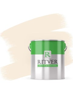 اشتري Ritver Premium Water-Based Wall Paint Emulsion, 3.6L, Calm Cream, RP-111 في الامارات