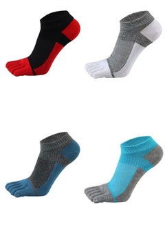 Buy Comfortable Five-Toed Socks For Men Summer Thin Socks, Low-Waist Short Socks Athletic Socks 4 Pairs Size 8-10 in Saudi Arabia