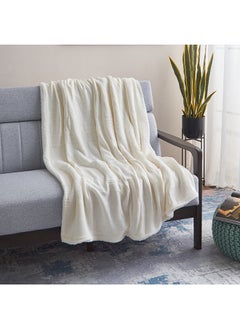 Buy Elva Knitted Double Layer Throw 152 x 127 cm in UAE