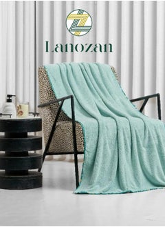 Buy Large Bath Towel Size 180*90*3cm Pistachio in Saudi Arabia