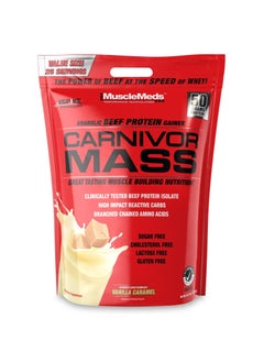 Buy Carnivor Mass Anabolic Beef Protein Gainer Vanilla Caramel Flavor 10.3 Lbs. in UAE