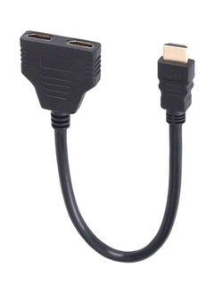 اشتري HDMI Male إلى 2 HDMI Cable Splitter Adapter Converter أسود في الامارات