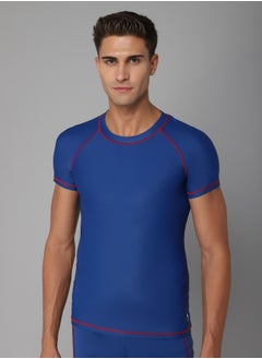 اشتري Mens Swimming Rash Guard Blue في الامارات