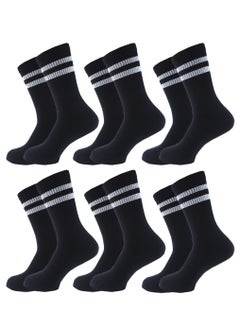 Buy Sam socks set of 6 half towel sport sock Men Black in Egypt