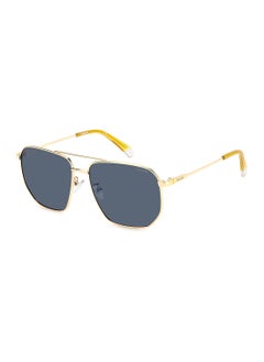 Buy Men's UV Protection Navigator Sunglasses - Pld 4141/G/S/X Gold Blue 59 - Lens Size: 59 Mm in Saudi Arabia