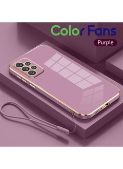 اشتري Mobile Phone Case for Samsung A73 5G Electroplated Protective Case Gold-Purple في السعودية