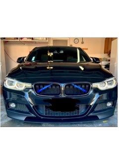 اشتري 2pcs Grille Insert Trims Stripe, Compatible with M Sport V Barce Grill Insert Trim for Bmw F20 F30 G30, Grille Strips for Bmw Series 2 3 5 328i 535i (blue) في الامارات