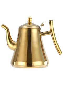 Buy Stainless Steel Teapot, Thickened Teapot Coffee Pot, Household Kitchen Teapot With Filter Long Mouth, Cold Tea Kettle (Gold) in Saudi Arabia