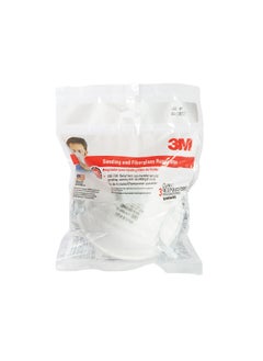 Buy 2-Piece High-Quality Adjustable Sanding and Fiberglass Respirator Set White in Saudi Arabia