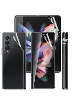 اشتري 1Set 3PCS] Galaxy Z Fold 3 Screen Protector, Inside TPU Film + Full Covered Outer + Back Cover Screen Protector, High Clarity, Anti-Shatter, Bubble Free for Samsung Z Fold 3 5G Screen Protector في مصر