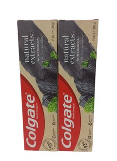 Buy Colgate Natural Extracts Charcoal Toothpaste 75ml Pack of 2 in UAE