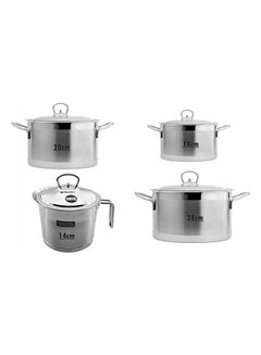 Buy Classic 8-Piece Stainless Steel Cookware Set in Egypt