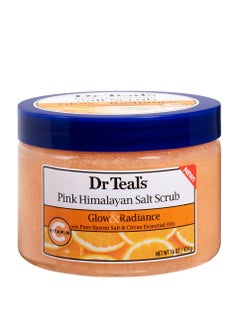 اشتري Dr Teal's Pink HImalayan Salt Body Scrub with Vitamin C 454g في الامارات