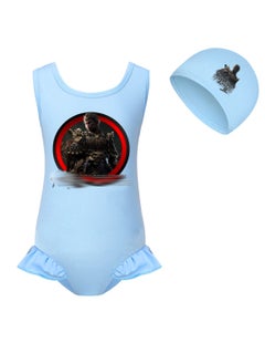 Buy Black Myth Goku Girls' One Piece Swimsuit And Cap Set in UAE