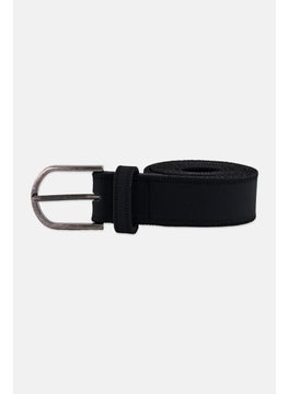 Buy Men Leather Belt, Black in Saudi Arabia