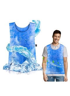 اشتري Cooling Vest for Men & Women, Adjustable Ice Vest, PVA Water Activated Evaporative Cool Vest for Hot Weather and Heatstroke Prevention (Blue) في الامارات