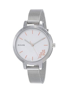 Buy Sonata Stainless Steel Analog Wrist Watch 8141SM08 - 32 mm - Silver in UAE