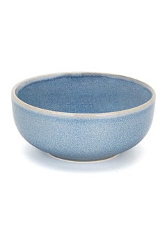 اشتري Bowl Cozy Ceramic Loose Crockery Bowls For Soup Cereal Salad Noodle Kitchen Serveware L 12 X W 5 Cm Blue في الامارات