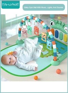 Buy infant Music Pad Baby Activity Gym Fitness Stand Music Pedal Piano Crawling game Mat Bed Around Toys for 0-36 Months Old Baby in UAE
