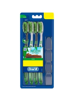 Buy Neem 1-2-3-4 Toothbrush 4 Pieces Assorted in UAE