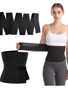 Buy Women's Waist Trainer Velcro Elastic Wrap Corset Plus Size Trainer Corset Tummy Control Slimming Abdominal Shaper Workout Waist Trimmer Suitable for Gym Exercise Body Shaping Waist Trimmer Belt in Saudi Arabia