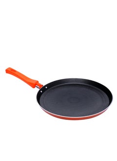 اشتري Variety of Sizes | High-Quality Nonstick Tawa with Soft Handle | Suitable for Induction Cookers, Ovens, and Gas Stoves - Red/Black في السعودية