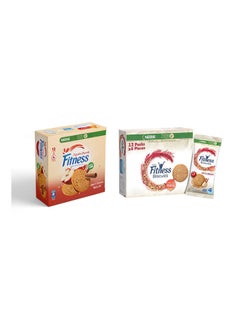 Buy Fitness Biscuits With Oats And Whole Grains Apple And Cinnamon 4 Pcs - Pack of 12 in Egypt