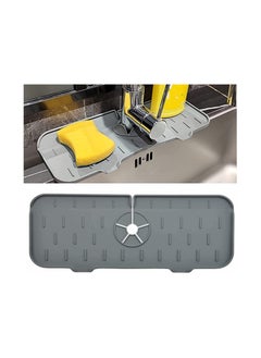 Buy Silicone Splash Guard for Kitchen Sink, Splash Catcher for Sink Faucet Behind Sink Splash Guard, Drip Protector Splash for Kitchen, Bathroom,Sink Mat, Dish Drying Mat, Sponge Holder grey in Saudi Arabia