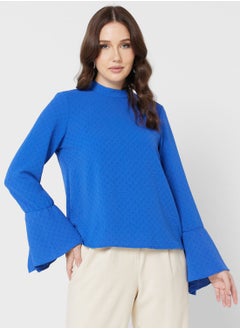 Buy Flared Sleeve Knitted Top in UAE