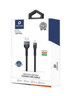 Buy iPhone Lightning charging cable 2m anti cutting fabric supports 2.4A fast charging in Saudi Arabia