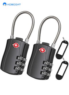 Buy Suitcase Locks Luggage Locks, TSA Approved Luggage Lock, Zinc Alloy Security Padlock, 3-Dial Combination Padlock for Luggage, Suitcases, Backpacks, Duffle Bag Laptop Camera Bag 2Pcs. in Saudi Arabia