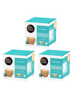 اشتري Flat White Coffee, 5 Intensity, Medium Light Roast, 16 Capsules, Pack of 3 في الامارات