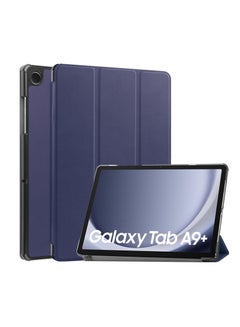 Buy Leather Shell Shockproof Case for  Samsung Galaxy Tab A9 Plus x210/x216/x218 Blue in Saudi Arabia