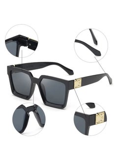 Buy Unisex Fashion Sunglasses European - Black Grey in Saudi Arabia