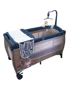 Buy Baby Playpen Two Layers With Toys 27-613P, Blue in Saudi Arabia