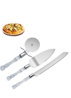 Buy Knife & Lifter & Cutter - Pastry And Pizza Cutting Set Clear in Egypt