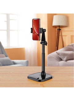 Buy Mobile Desktop Stand, Pull-up Selfie Telescopic Stand, Metal Live Streaming Stand, Rotating Lazy Person Prone Shooting Stand, Black in Saudi Arabia